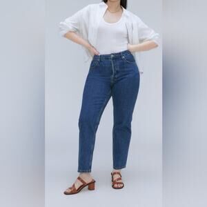 Everlane Women's Curvy 90's Cheeky Northridge Blue Straight Leg Jeans 33R